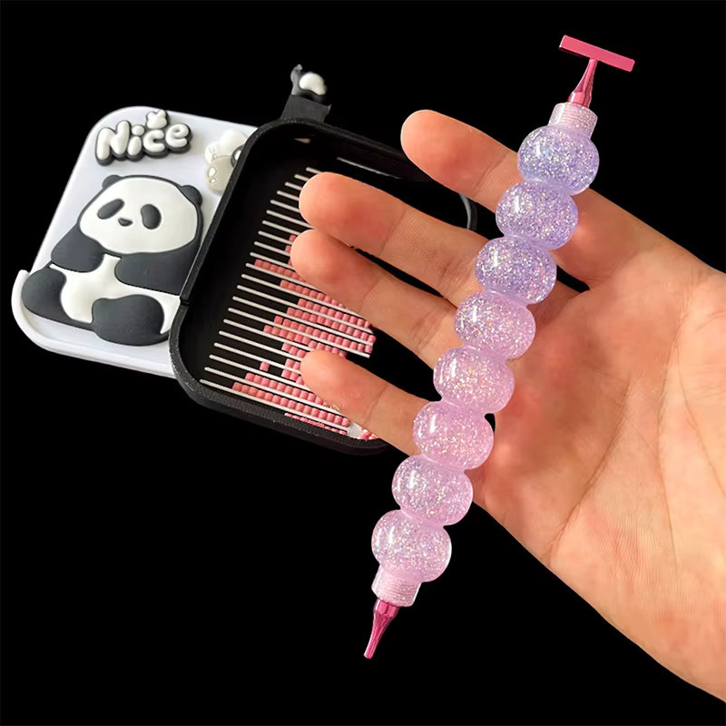 Multifunktionaler Diamantmalerei-Stift aus Kunststoff in Pink für DIY-Stickerei und Dot-Bohrer-Zubehör - Bild 2