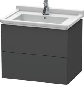 Duravit L-Cube Waschtischunterschrank wandhängend in Grau Matt, B/T/H: 67 x 46,9 x 55,8 cm - Bild 1