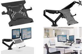 Fellowes Laptop-Halterung für Monitorarme, universell für Notebooks bis 17 Zoll, Schwarz - Bild 2
