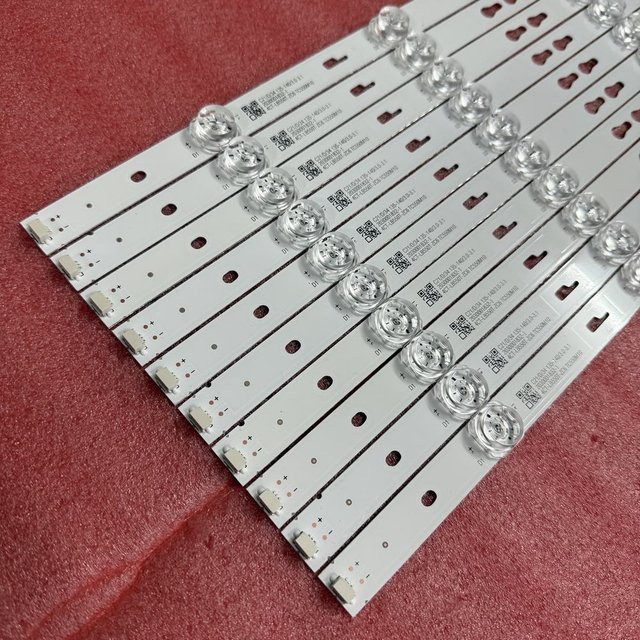 10er Set LED-Hintergrundbeleuchtungsstreifen für LUCOMS T55AGZZ1TU TCL 55A7000 55D05-ZC23AG-11 55HR332M05AC V1 V2 JL.D55051330-004IS-M_V03 in Weiß - Bild 1