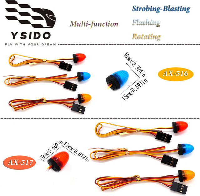 YSIDO RC Multifunktions LED-Lichtleiste Alarmlampe, Polizei, Gelb, Bunt / Mehrfarbig, Kunststoff, Zubehör - Bild 1
