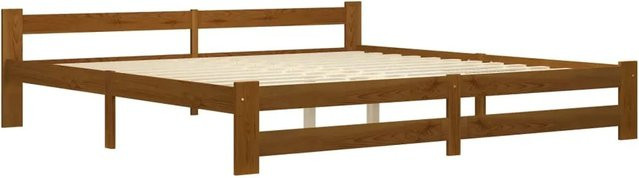 vidaXL Massivholzbett aus Kiefer in Honigbraun, B/T: 200 x 200 cm - Bild 1