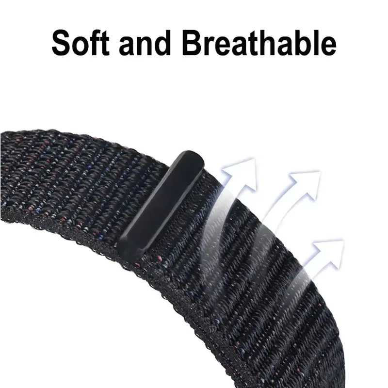 Uhrenarmband Nylon, Schwarz, Unisex - Bild 2