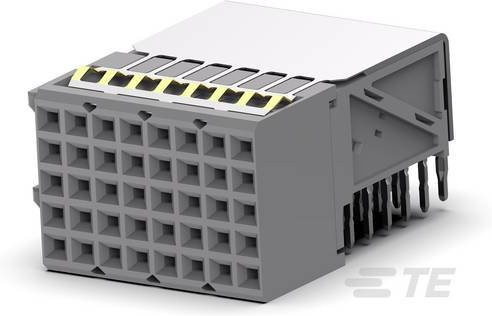 TE Connectivity Einbau-Buchsenleiste Standard aus Kunststoff in Grau - Bild 1