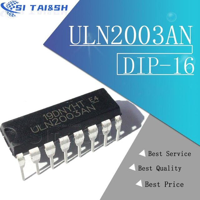 Si Tai&SH ULN2003AN DIP-16 Darlington Transistor Array Set, 10 Stück, Schwarz - Bild 1