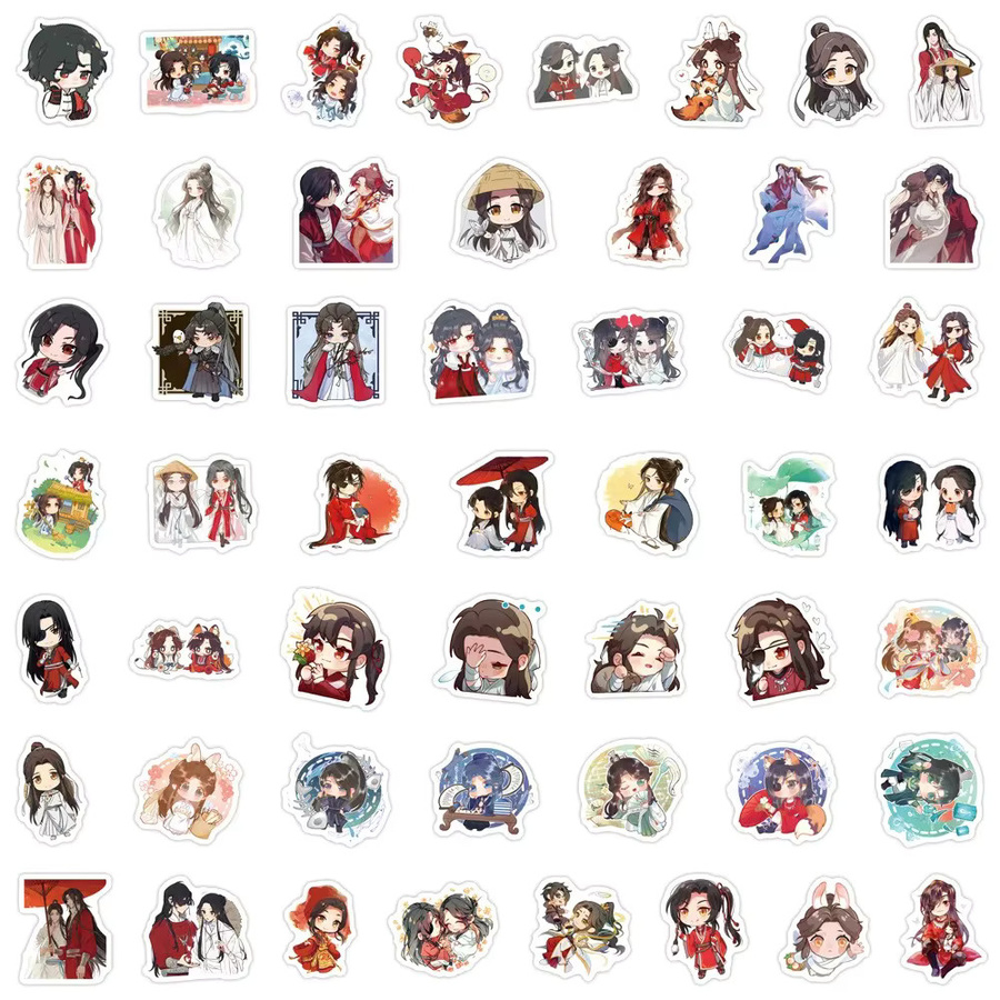 GOGOTU Heaven Official's Blessing Anime-Aufkleber, 50 Stück, multicolour - Bild 3