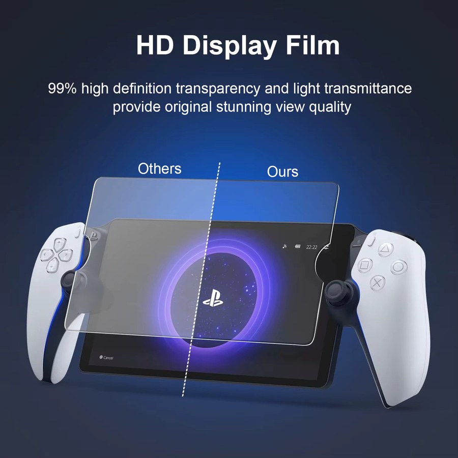 RGeek 2er-Pack Displayschutzfolie aus 9H gehärtetem Glas für PlayStation Portal, transparent, 0,3 mm Dicke - Bild 2