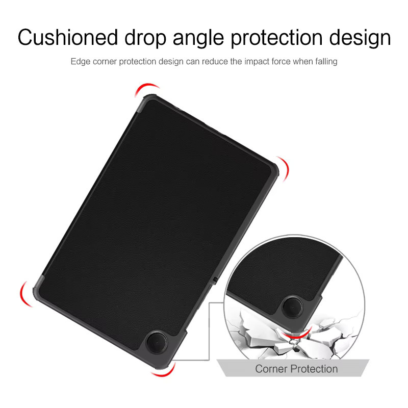 Samsung Galaxy Tab A9 8,7 Zoll Hülle SM-X110 SM-X115 X117 PU Flip Stand Cover in Schwarz - Bild 4