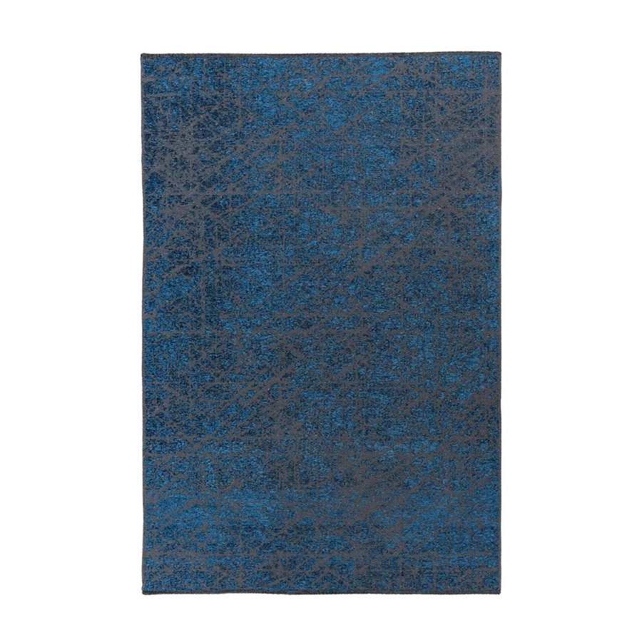 MeGusta Flachflor Teppich Eva in Blau und Multicolour im Modern UsedLook aus Polyester und Baumwolle, B: 160 cm, L: 230 cm - Bild 2