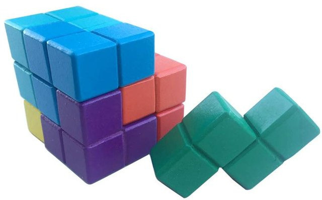 Linyi toy Soma Würfel Puzzle Holz Spielset ab 3 Jahren - Bild 1