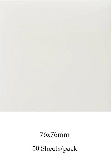 NATAWA Transparente Haftnotizen, 50 Blatt durchsichtige Notizblöcke für Büro und Schule, B/B: 7,6 x 7,6 cm, Transparent - Bild 1