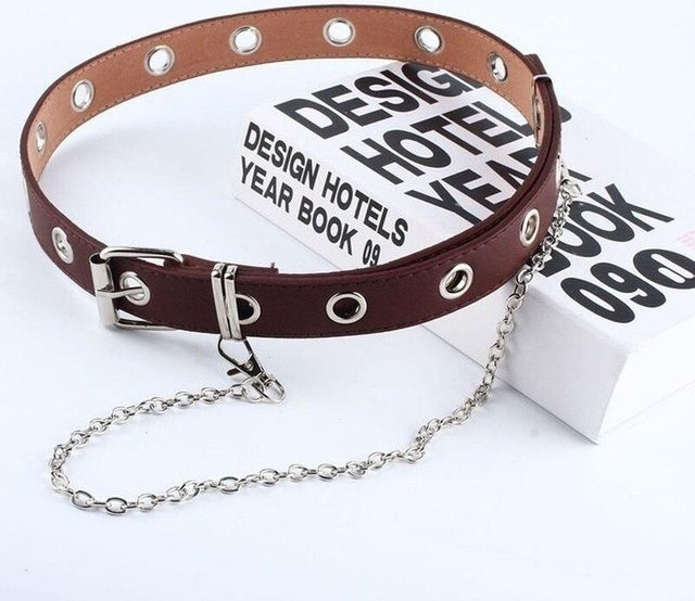 YuTao Belt Gürtel, Doppel-/Einreihiger Loch-Ösenbund, Damen, Coffee - Bild 1