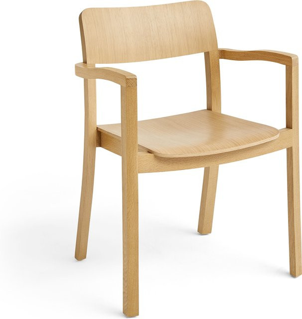 HAY Pastis Armlehnstuhl aus lackiertem Massivholz in Beige - Bild 1