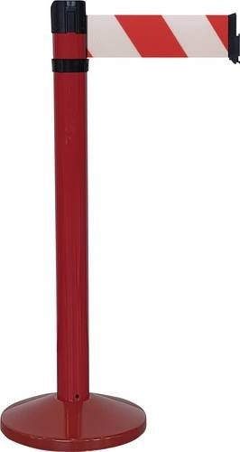 VISO RS410RORB 3 Gurtabsperrpfosten rot, freistehend, Gurtlänge: 4,3 m - Bild 1