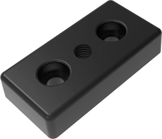 Fath Fußplatte Verschraubbar Item System M12 für Aluprofil 40x80 mm Schwarz - Bild 1