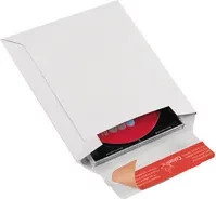 ColomPac CD/DVD Versandtasche aus Papier in Weiß mit selbstklebendem Verschluss - Bild 1