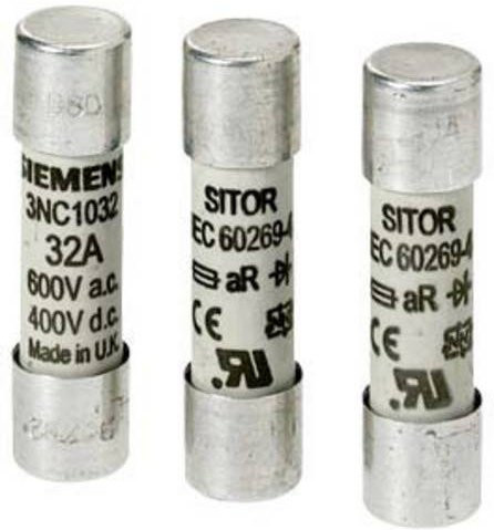 Siemens 3NC1440 Zylindersicherungseinsatz 40A 690V in Silber - Bild 1