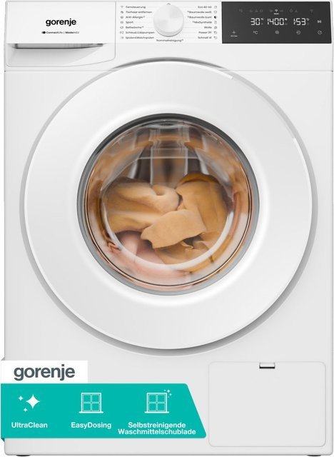 Gorenje WGW474A21 Stand-Waschmaschine Frontlader in Weiß mit 7 kg Kapazität, 1400 U/min, WiFi und Aquastop - Bild 1