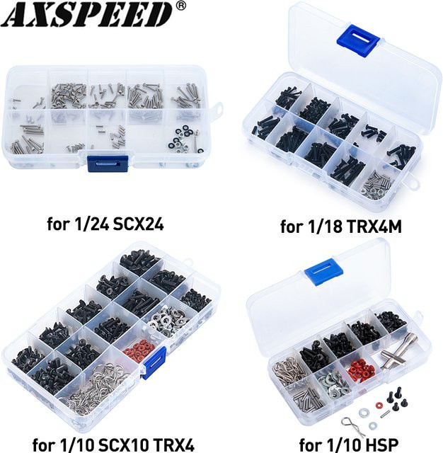 AXSPEED RC Auto Reparatur Werkzeuge Schrauben Box Set, Metall - Bild 1