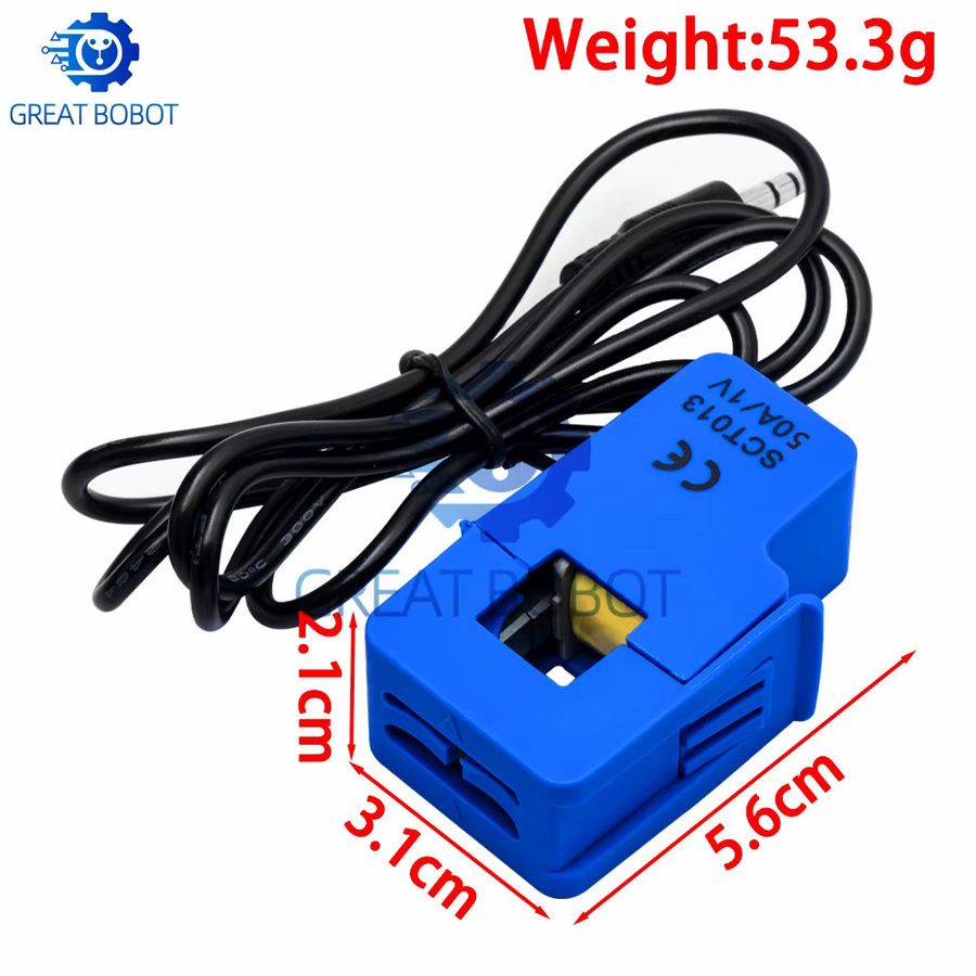 Baishundianzi Nicht-invasiver Split-Core-Stromwandler Wechselstromsensor SCT-013 (100 A, 30 A, 50 A) - Bild 2