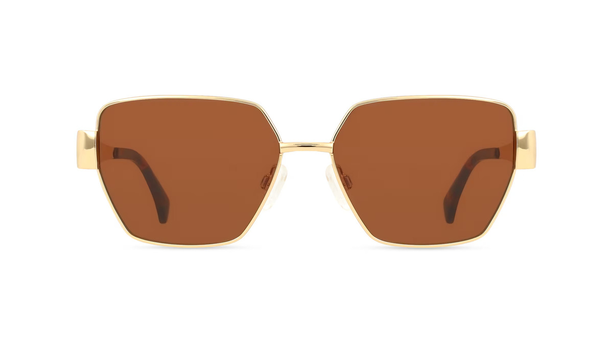 Fielmann BD 591 SUN FA VEGA Sonnenbrille, Vollrand, Geometrisch, Edelstahl, Gold, Damen - Bild 1