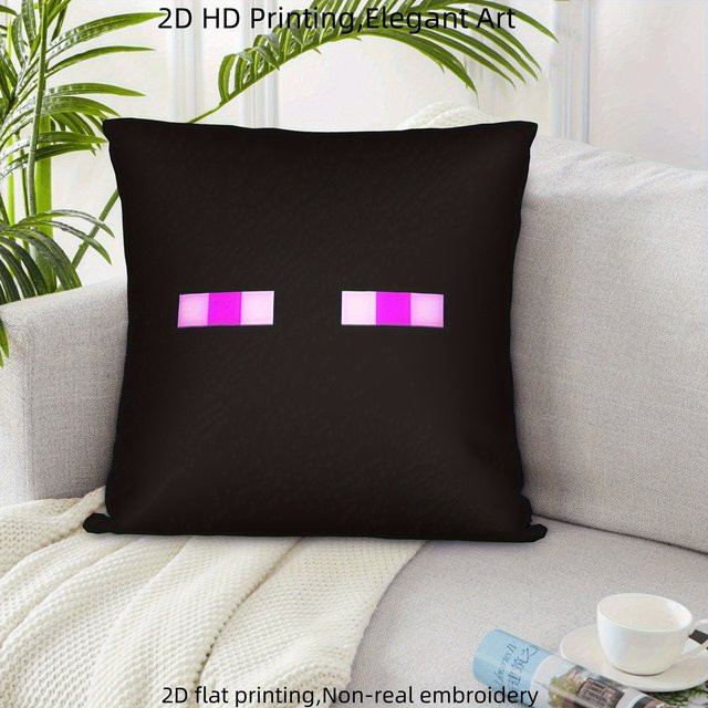 VIKAMA Kissenbezug im Pixel-Stil mit Reißverschluss, Schwarz, B/T/H: 30 x 30 x 30 cm - Bild 1
