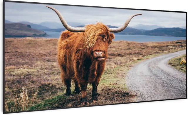 Klarstein Wonderwall Air Art Smart Infrarotheizung mit App-Steuerung Motiv Kuh, Schwarz/Mehrfarbig, B: 120 cm, H: 60 cm, Tiefe: 5 cm, 700 W - Bild 1