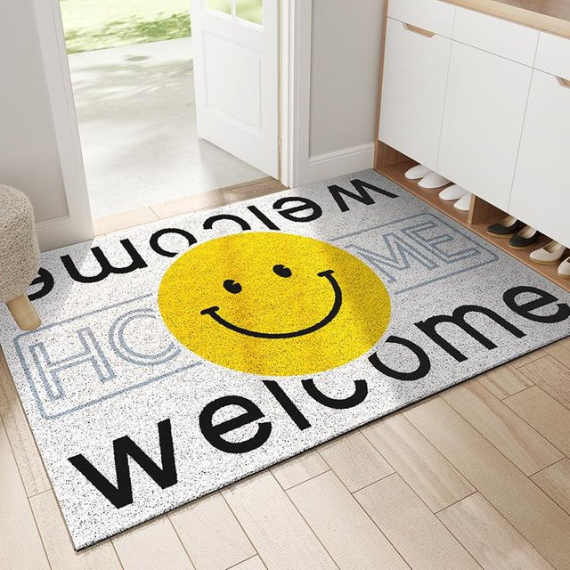 Verschleißfeste Schmutzfangmatte aus Polyester für Eingangsbereich und Veranda, Mehrfarbig, B: 75 cm, T: 45 cm - Bild 1