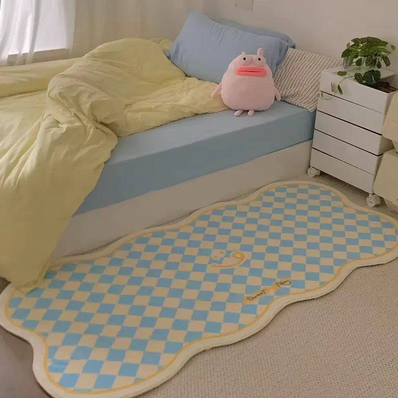 VIKAMA Moderner karierter Teppich in ästhetischem Design, weich und rutschfest für Wohnzimmer, Schlafzimmer oder Eingangsbereich - Bild 2