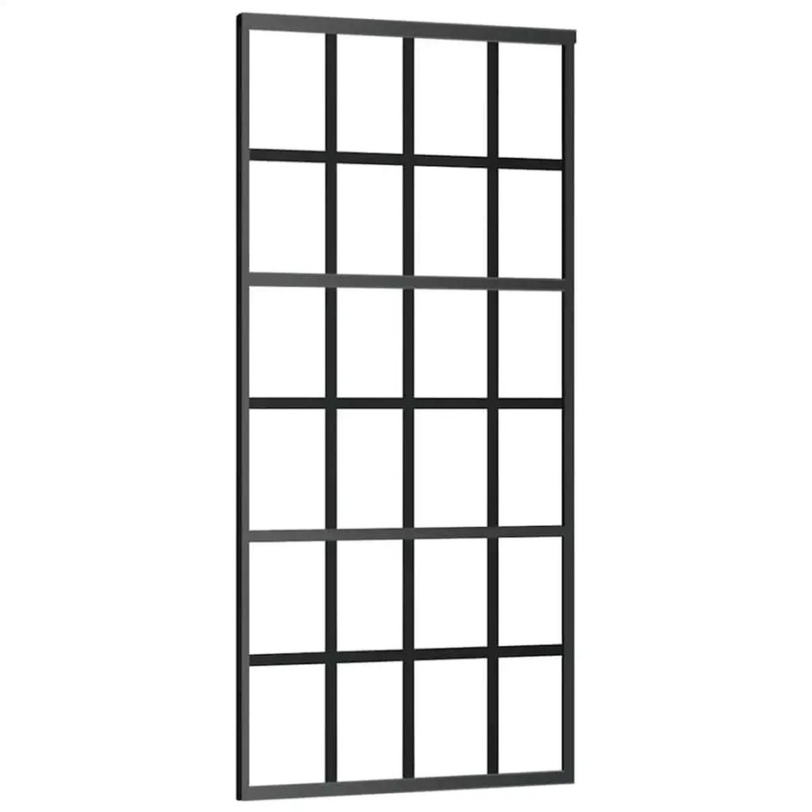 vidaXL Schiebetür aus ESG-Glas und Aluminium in Schwarz, B/H: 90 x 205 cm - Bild 2