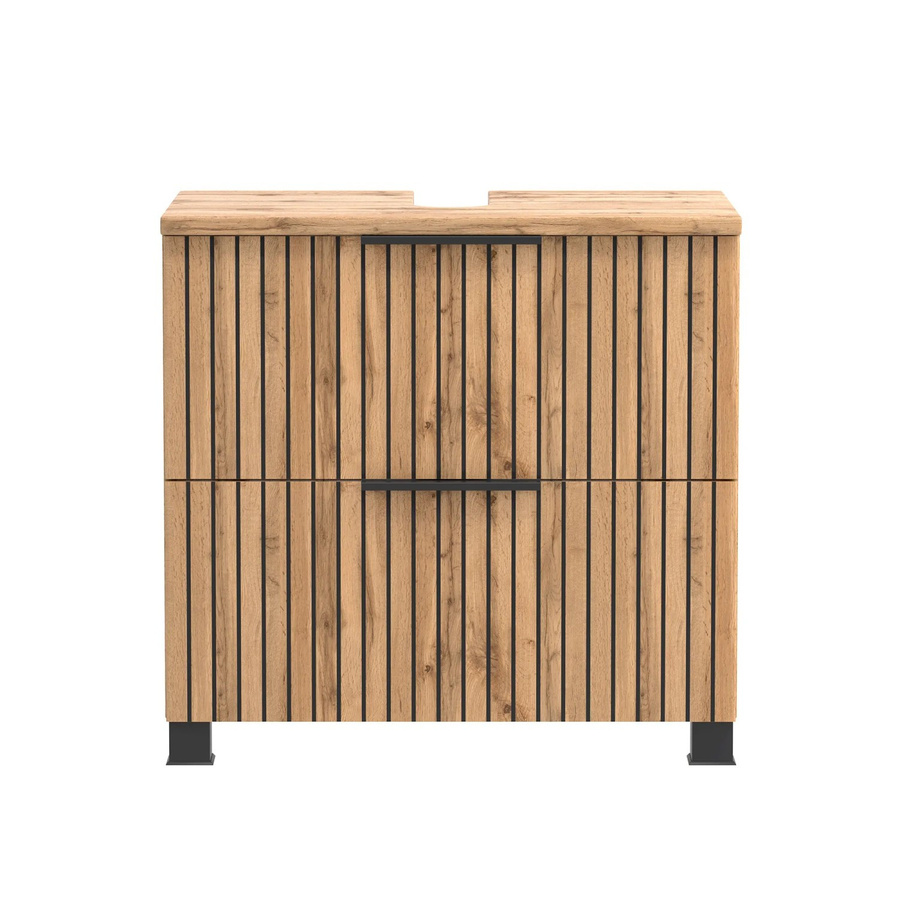 Held Möbel Unterbeckenschrank Manchester in Wildeiche mit Soft-Close-Türen, B/T/H: 54 x 60 x 35 cm - Bild 2