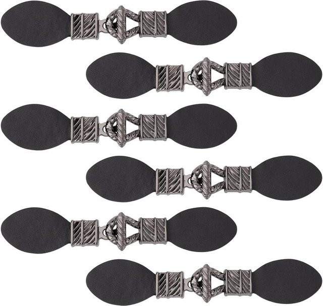 6 Paar Strickjacken-Clip-Halter, PU-Leder, Knopfschnalle - Bild 1
