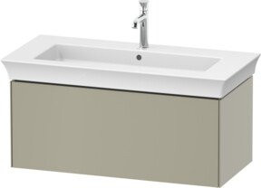 Duravit Waschtischunterschrank ohne Aufsatz White Tulip, Farbe Weiß, Tau Seidenmatt, B/T/H: 98,4 x 45,8 x 45,8 cm - Bild 1
