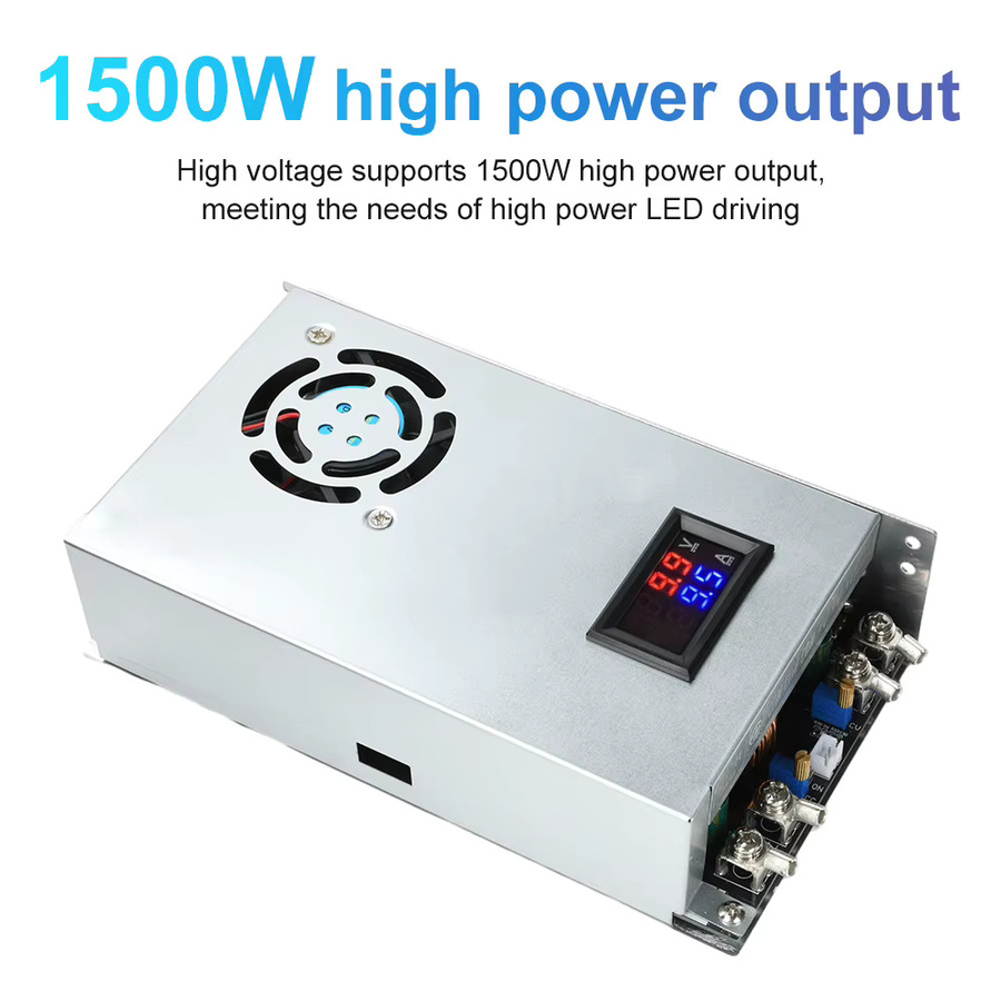 diymore DC Buck-Modul 1500W mit synchroner Gleichrichtung, Step-Down Spannungsregler und LED-Treiber, Farbe: Silber - Bild 2