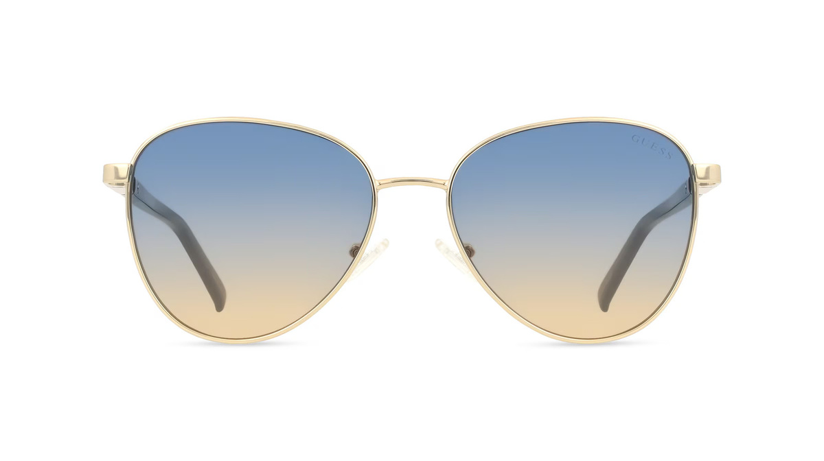 Guess GU3041 Sonnenbrille Vollrand, Rund, Metall, Unisex, gold, grey - Bild 1