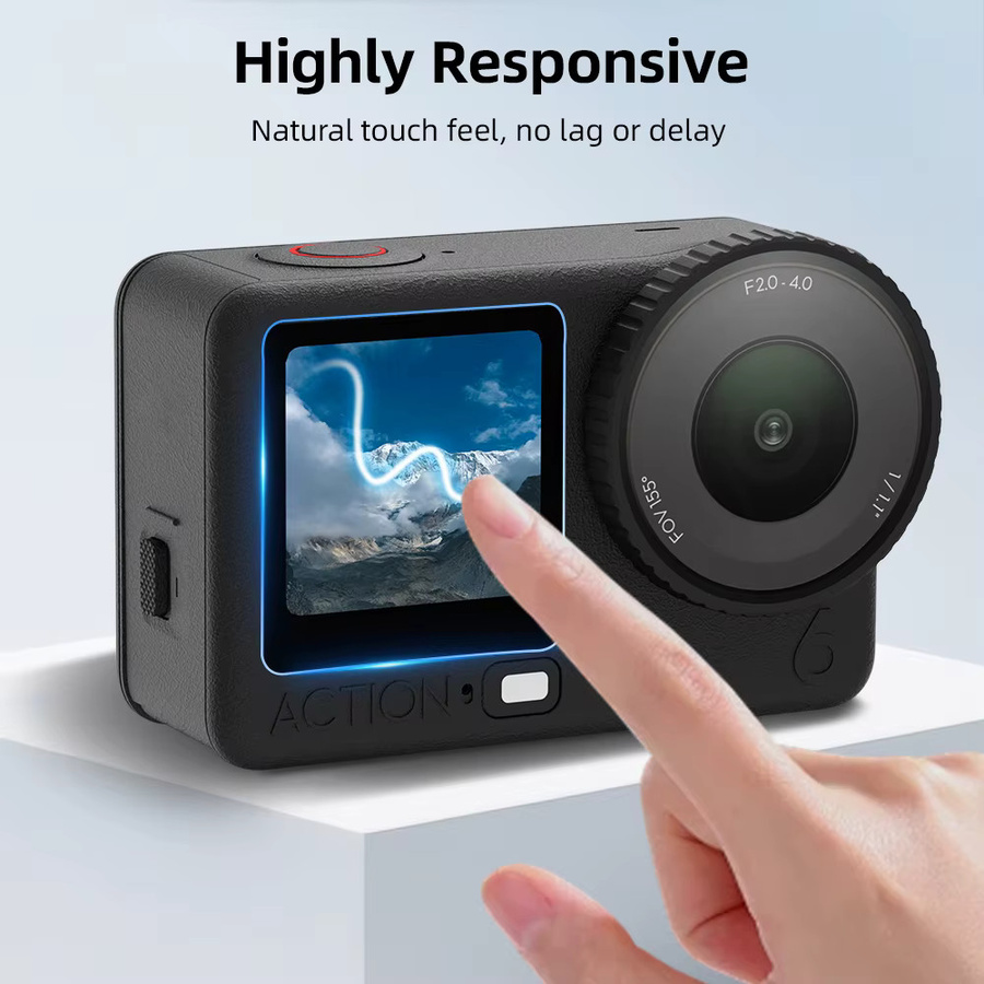 Flymile Displayschutzfolie und Objektivschutz für DJI OSMO Action 6, transparente HD-Schutzfolie für deine Action Camera - Bild 4