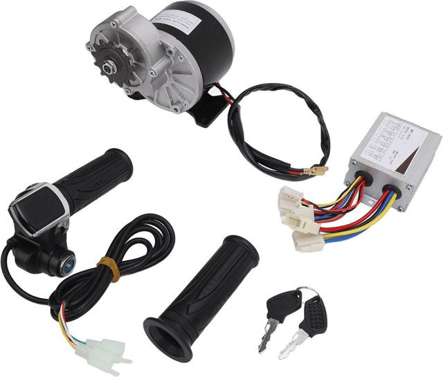 Aimo 36V 500W 13T Untersetzungs Elektromotor mit Gasgriff und Controller für Elektrofahrräder und Elektroroller in Schwarz - Bild 1