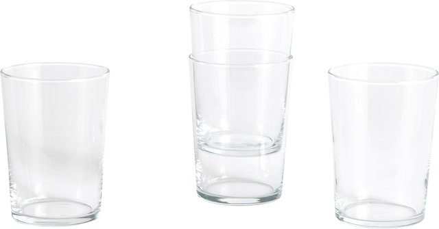 HAY Wasserglas Set aus transparentem Glas, 4er Set, stapelbar - Bild 1