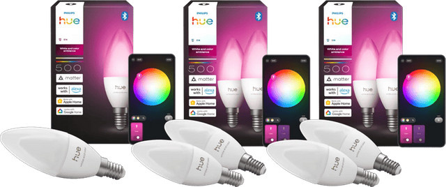 Philips Hue LED Kerzenlampe White & Color Ambience E14 5er-Pack mit Bluetooth und RGB-Funktion - Bild 1