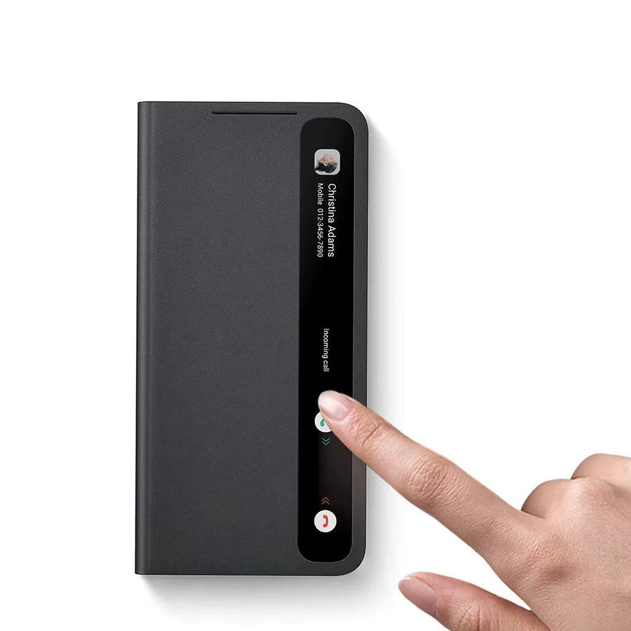 Samsung Smart View Flip Mirror Case für Galaxy S21 5G in Transparent oder Schwarz - Bild 2