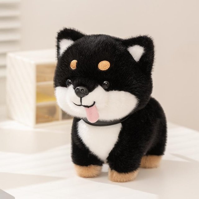 Binchi Fitness Shiba Inu Plüschtier, Gelb Schwarz, 22cm, ab 14 Jahre - Bild 1