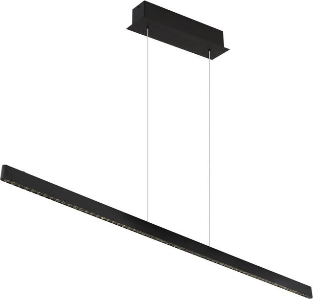 GLOBO Pendelleuchte LED aus Aluminium in Mattschwarz, dimmbar und höhenverstellbar, B: 9 cm, H: 120 cm, T: 120 cm - Bild 1