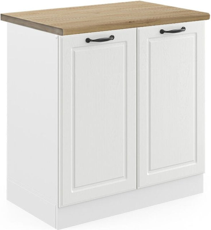 Vicco Spülenunterschrank R-Line in Weiß Landhaus mit Drehtüren, B: 80 cm, H: 81,6 cm, T: 60 cm - Bild 1