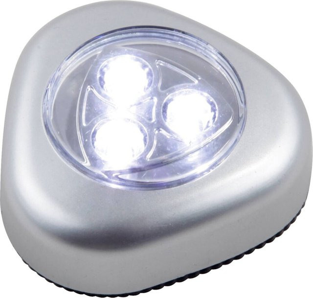 Globo LED-Pushlight Flashlight Schrankinnenlampe Silber Transparent B/H/T: 7 x 3 x 7 cm - Bild 1