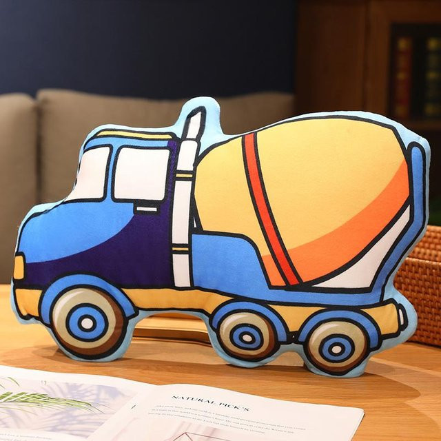 Yiran toy Cartoon Polizeiauto Feuerwehrauto Bagger, Plüschtiere, Stoffpuppe - Bild 1