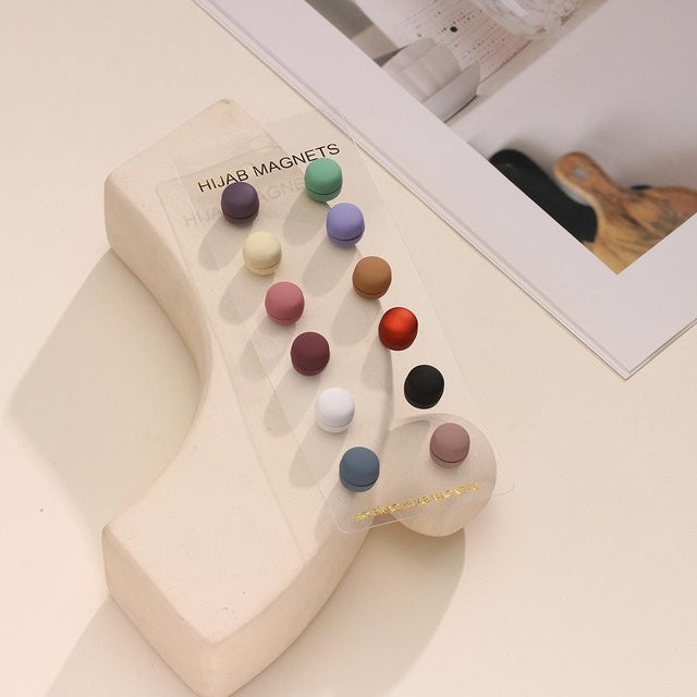 Broschen-Set Magnetverschluss, bunt, beige, Unisex - Bild 1