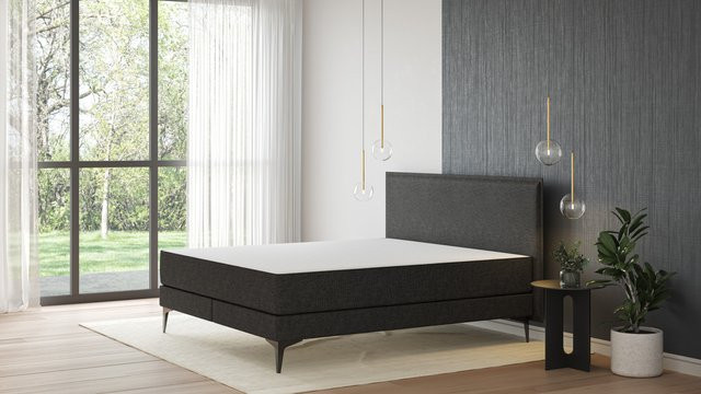 Emma Original Elite Boxspringbett grau, B/T: 140 x 200 cm - Bild 1