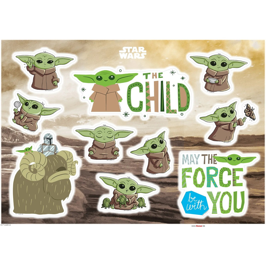 Komar Deko-Sticker Mandalorian Grogu, Mehrfarbig, Breite: 50 cm, Höhe: 70 cm - Bild 2