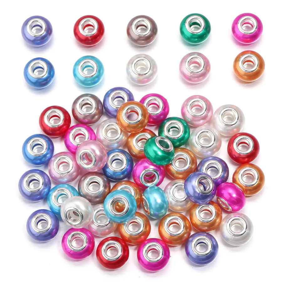 Louleur Perlen, Imitation Perle, Harz, Bunt, Großes Loch, 20 Teile/Los - Bild 3