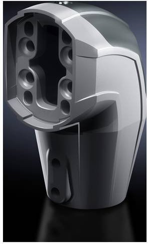 Rittal CP 6206.640 Winkeladapter starr aus Aluminium und Kunststoff in Lichtgrau (RAL 7035) - Bild 1